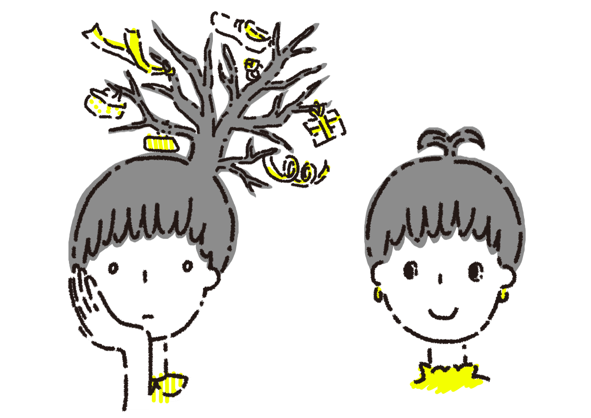 こうすべきの囚われイラスト